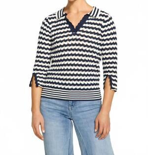 NEW FDJ polo sweater in navy